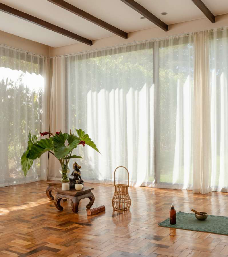 Sala de prática da Casa Adhara